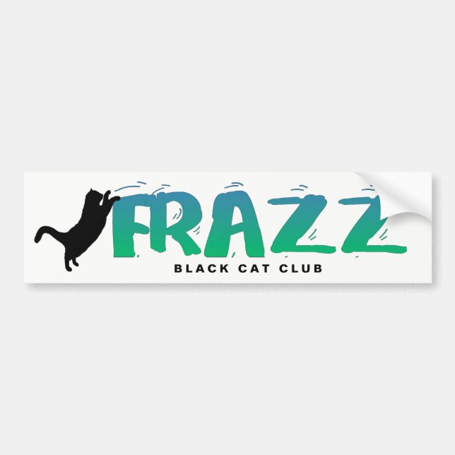 FRAZZ! Schwarze Katzen-Verein-Autoaufkleber Autoaufkleber (Vorne)