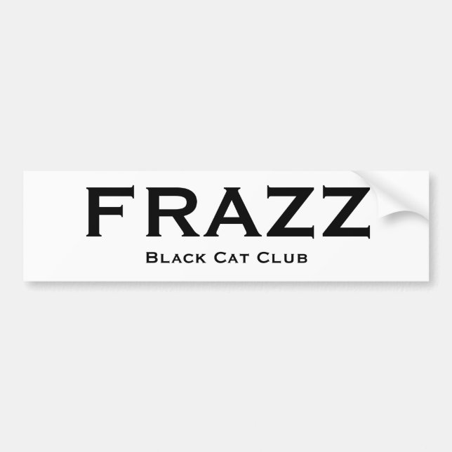 Frazz/schwarze Katzen-Verein-Autoaufkleber Autoaufkleber (Vorne)