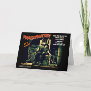Frazzenstein Monster Cat Grußkarte Karte