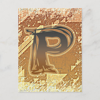 FRAZZLE MONOGRAMM P POSTKARTE