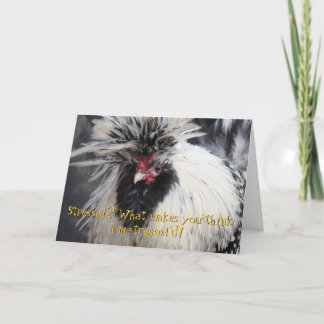 Frazzled Huhn-Gruß-Karte Karte