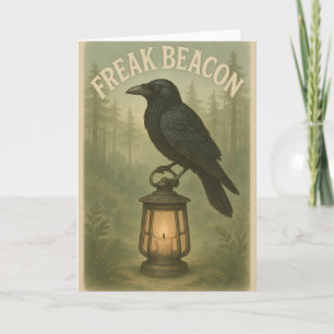 Freak Beacon Raven Greetings Card Karte