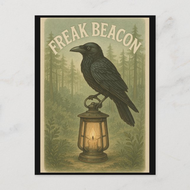 Freak Beacon Raven Postcard Postkarte (Vorderseite)