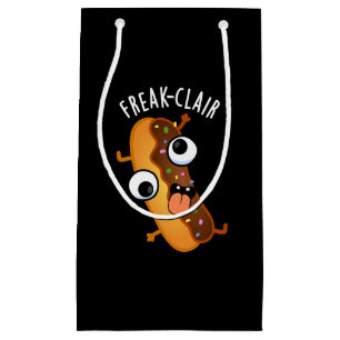 Freak-clair Funny Eclair Pun Dark BG Kleine Geschenktüte