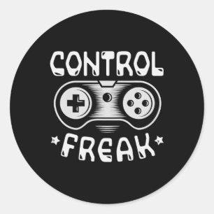 Freak - Funny Gaming Video Games Gamer Runder Aufkleber