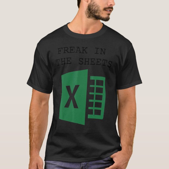 Freak in den Excel-Blättern T-Shirt (Vorderseite)