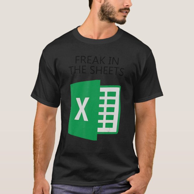 Freak in den Excel-Sheets Halloween T-Shirt (Vorderseite)