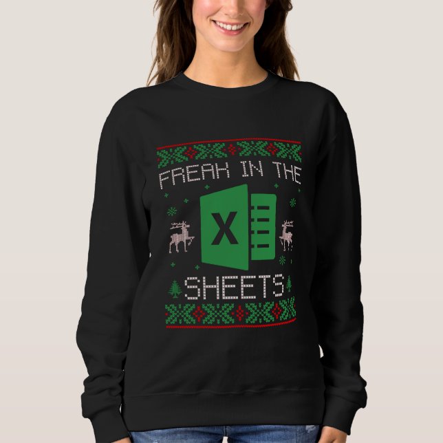 Freak in der Tabelle hässliche Weihnachten Sweatshirt (Vorderseite)