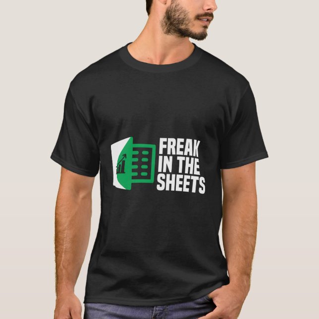 Freak in Excel-Tabellen-Bücher T-Shirt (Vorderseite)