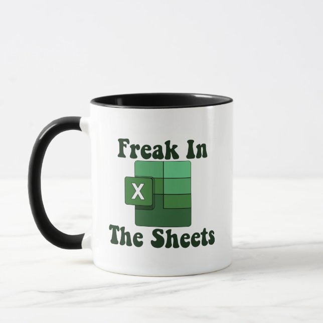 Freak in Sheets - Excel Tabellenkalkulation Lover  Tasse (Links)