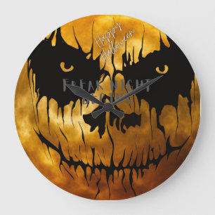 "Freak Night Begins" glückliche Halloween-Wall-Uh Große Wanduhr