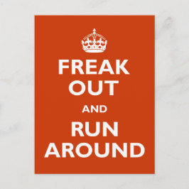Freak Out & Run Postkarte