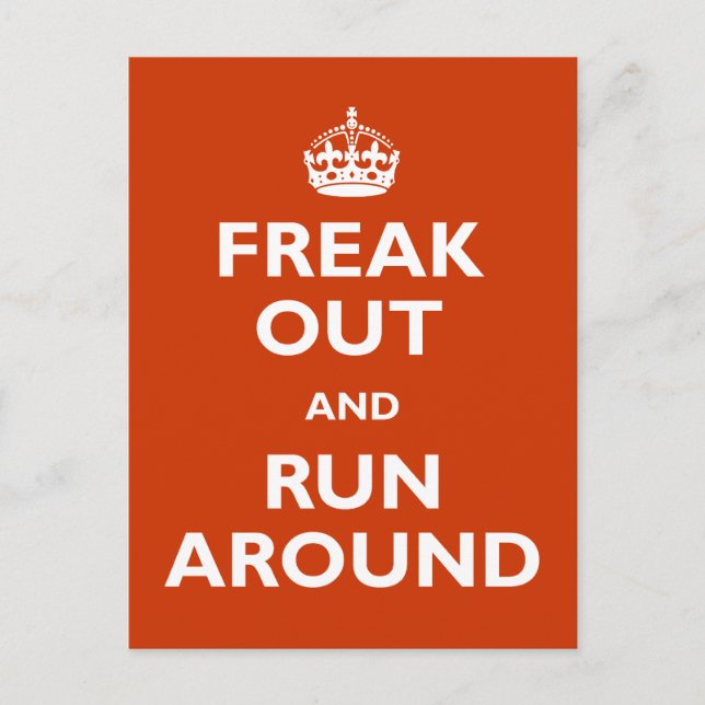 Freak Out & Run Postkarte (Vorderseite)
