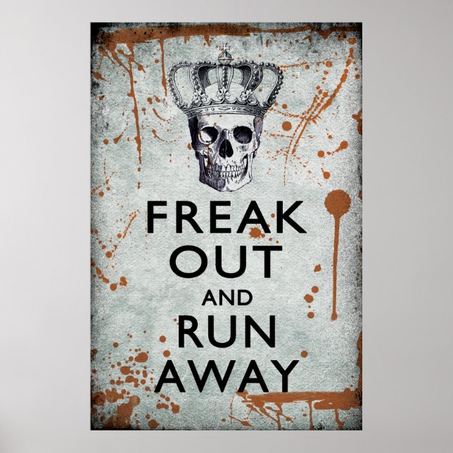 Freak Out und Lauf Weg Halloween Poster (Vorne)