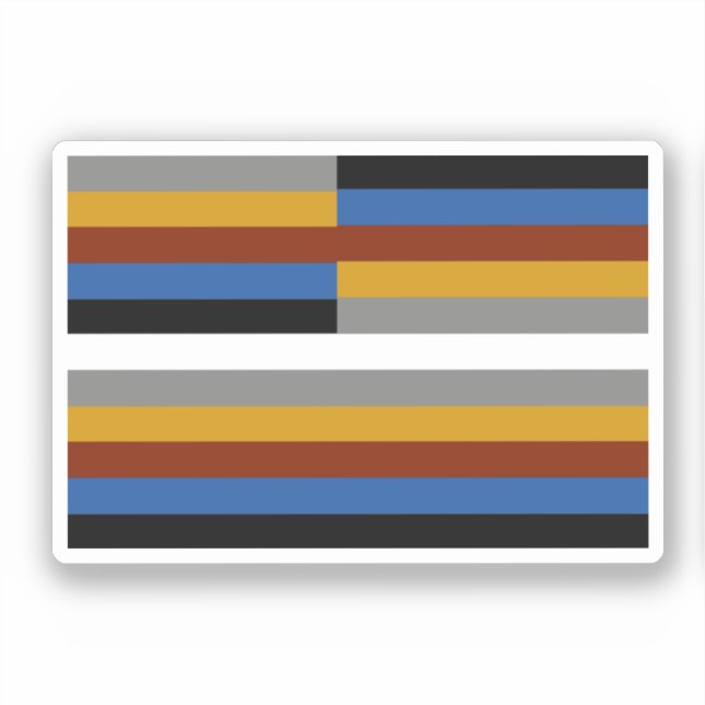 Freak Pride Flag Aufkleber (Vorderseite)