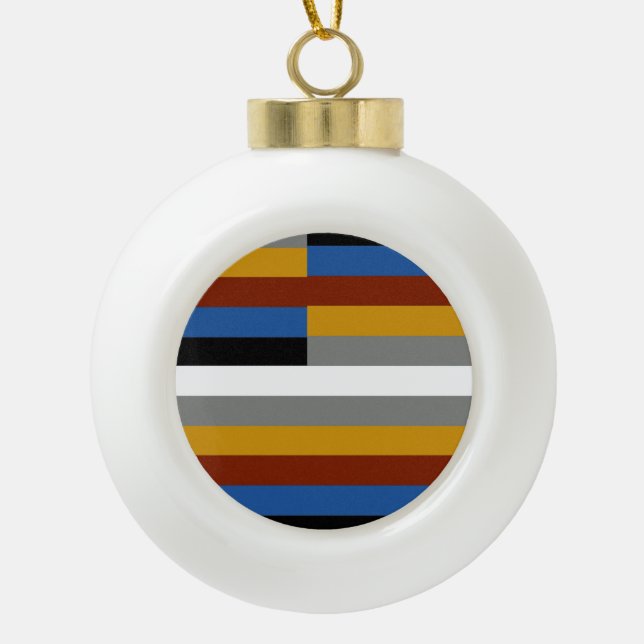 Freak Pride Flag Keramik Kugel-Ornament (Vorderseite)