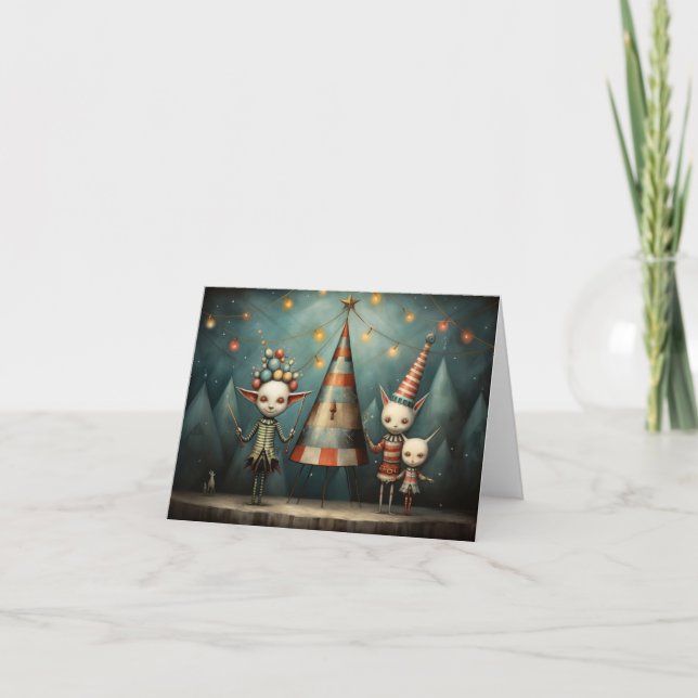 Freak Show Christmas Cards Feiertagskarte (Vorderseite)