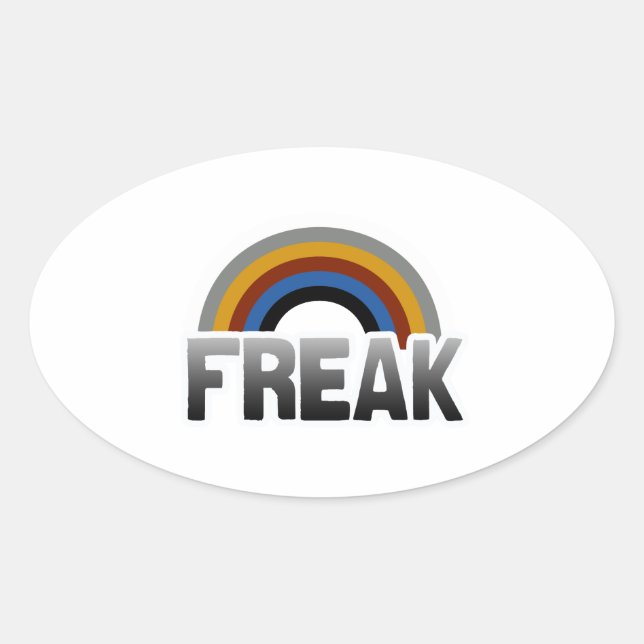 Freak Stolz Ovaler Aufkleber (Vorderseite)