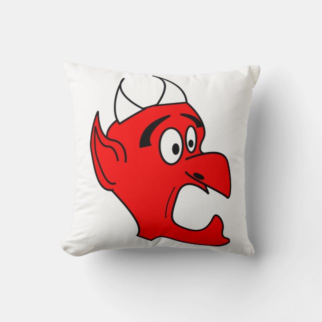 Freaked-Out-Teufel Kissen (Vorderseite)