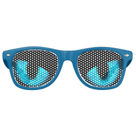 Freaky Blue Cat Eyes Retro Sonnenbrille