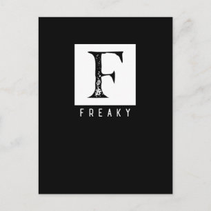 Freaky Bold Typografie Schwarz-Weiß-Design Feiertagspostkarte