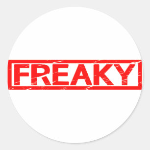 Freaky Briefmarke Runder Aufkleber