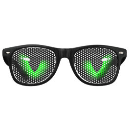 Freaky Green Grumpy Animal Cat Eyes Partybrille