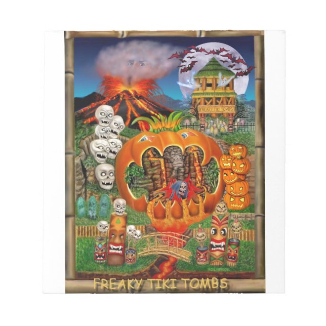 FREAKY TIKI GRÄBER NOTIZBLOCK (Vorderseite)
