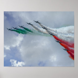 Frecce Tricolori Canvas Print Poster