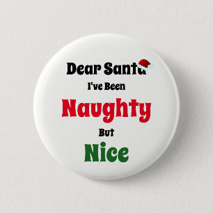 Frech aber nett zu Weihnachten Button