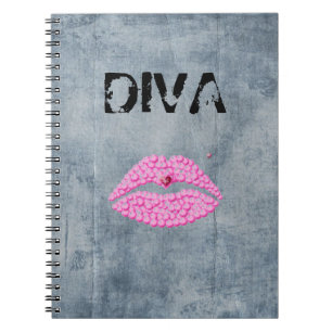 Freche Diva-Lippen Notizblock