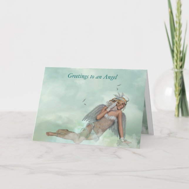 Freche Engels-Gruß-Karte Karte (Vorderseite)