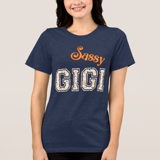 Freche Gigi Pünktchen-Oma Tri-Blend Shirt (Vorderseite)
