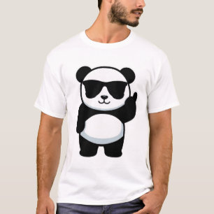 Freche Haltung Unbekümmerter Panda T-Shirt