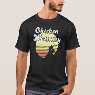 Freche Henne Retro Sonnenuntergang Huhn Mutti Hahn T-Shirt