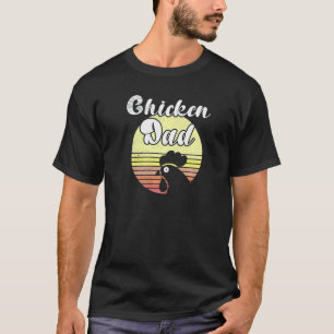 Freche Henne Retro Sonnenuntergang Huhn Papa Huhn T-Shirt