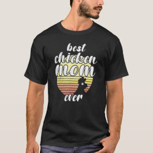 Freche Huhn Retro Sonnenuntergang Beste Hühner-Mut T-Shirt