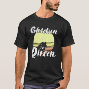 Freche Huhn Retro Sonnenuntergang Huhn Königin Huh T-Shirt