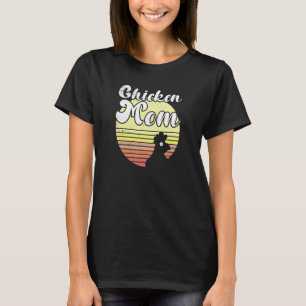 Freche Huhn Retro Sonnenuntergang Huhn Mutter Hahn T-Shirt