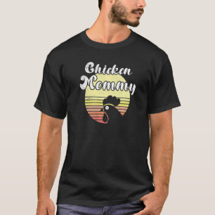 Freche Hühner Retro Sonnenuntergang Huhn Mutti Huh T-Shirt