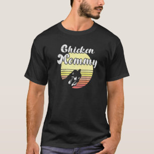 Freche Hühner Retro Sonnenuntergang Hühner Mami Hü T-Shirt