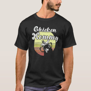 Freche Hühner Retro Sonnenuntergang Hühner Mummy B T-Shirt
