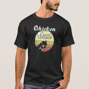 Freche Hühner Retro Sonnenuntergang Hühner Vater H T-Shirt