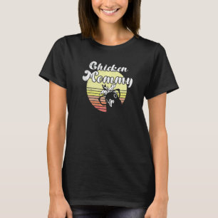 Freche Hühner-Retro-Sonnenuntergang-Hühnermama-Bri T-Shirt