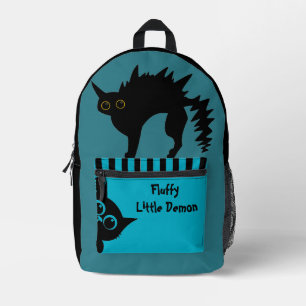 Freche Katze, süße Katze, flauschiger kleiner Dämo Bedruckter Rucksack