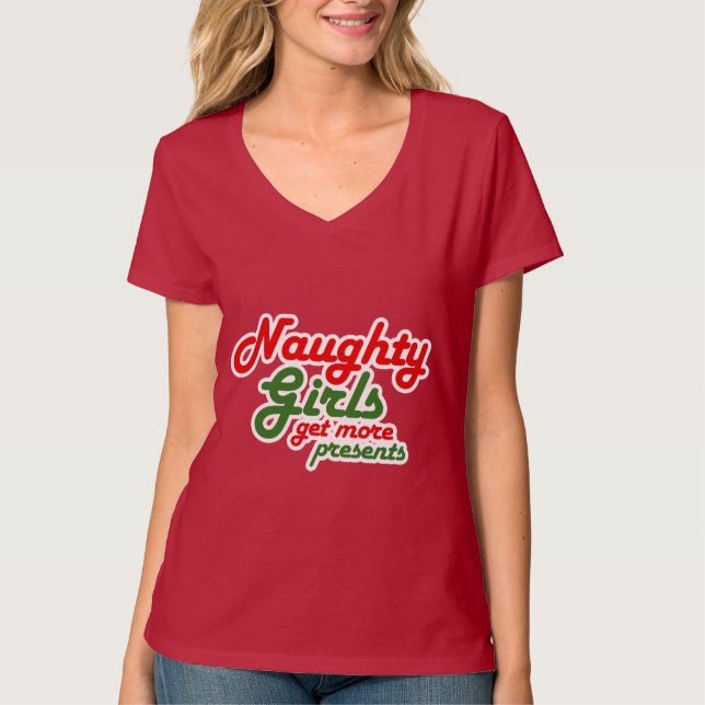 FRECHE MÄDCHEN ERHALTEN MEHR GESCHENKE - .PNG T-Shirt (Vorderseite)