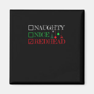 Freche nette Rothaarige Weihnachten Lustiger Urlau Magnet