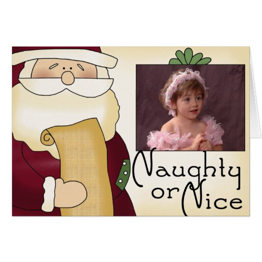 Freche oder Nizza Weihnachtsgruß-Karte Karte