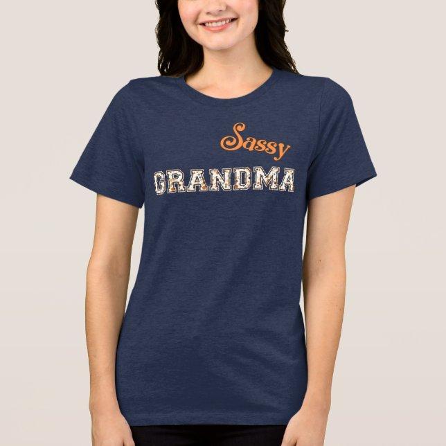 Freche Oma Tri-Blend Shirt (Vorderseite)