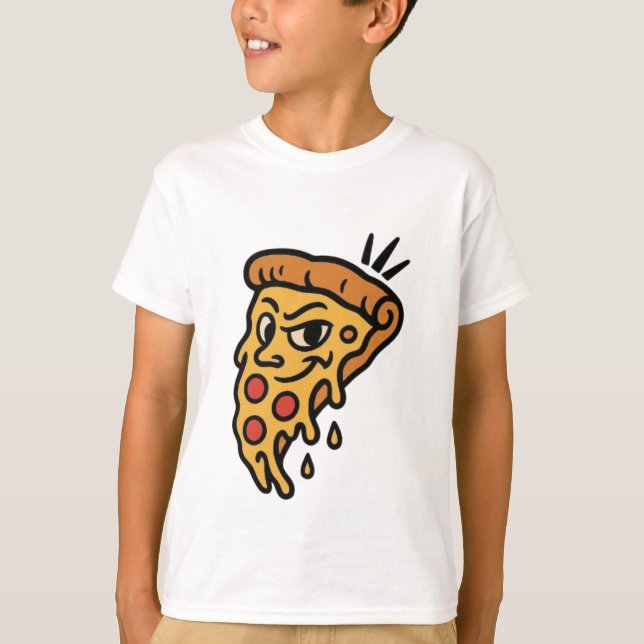🍕 Freche Pizzascheibe T-Shirt (Vorderseite)